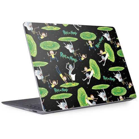 Adult Swim Rick and Morty Portal Pattern Surface Laptop 2 Skin